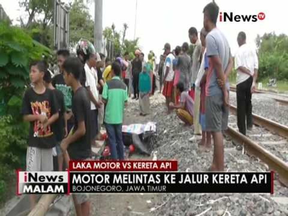 Perlintasan tanpa palang pintu, motor hancur tertabrak kereta - iNews Malam 27/06