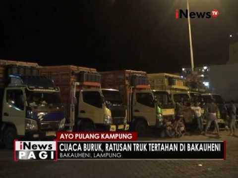 Akibat cuaca buruk, ratusan truk tertahan di Bakauheni, Lampung - iNews Pagi 27/06