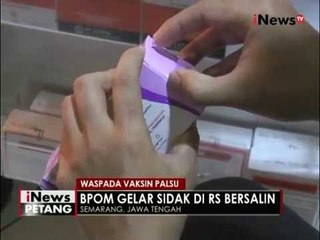 Download Video: Vaksin palsu marak beredar, Dinkes Jombang sidak ke berbagai RS dan klinik - iNews Petang 28/06