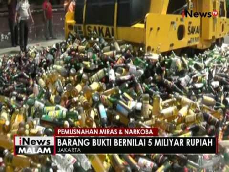 10.000 miras dan 3kg narkoba senilai 5 miliar dimusnahakan Polres Jakbar - iNews Malam 22/06