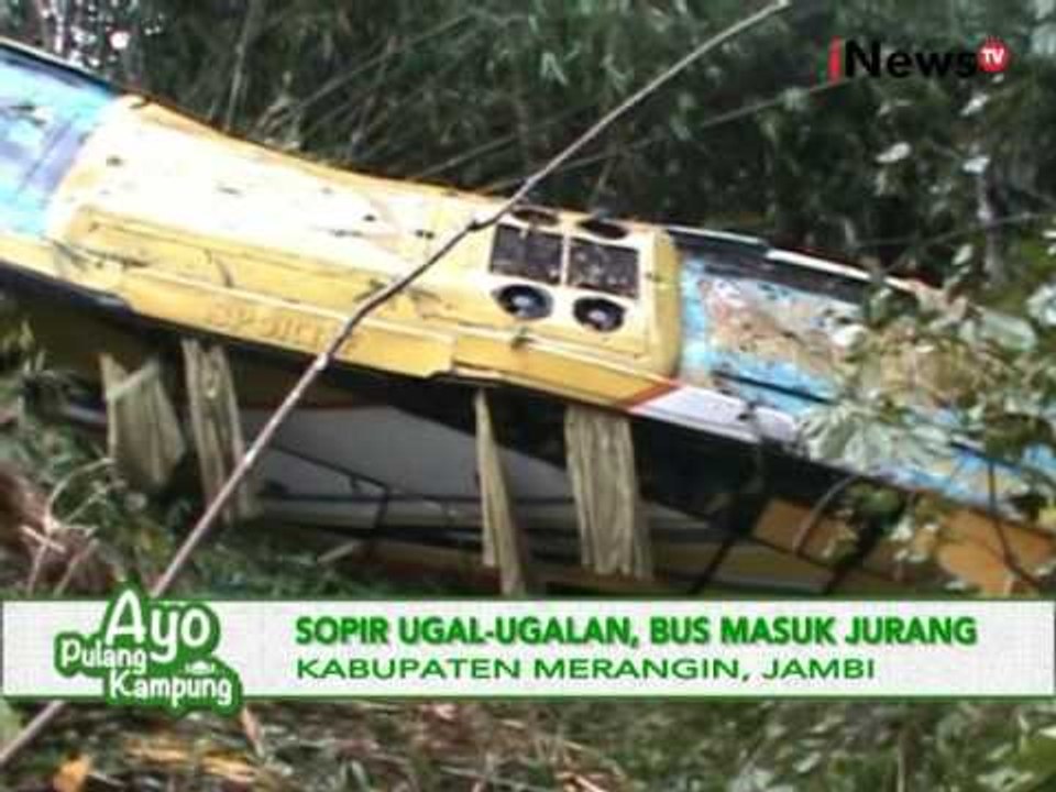 Supir ugal-ugalan, sebuah bus bermuatan 48 penumpang masuk jurang di Jambi - iNews Petang 30/06