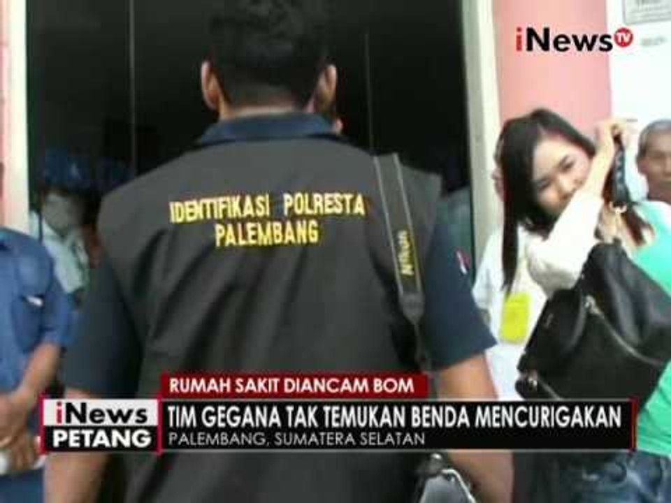Dapat ancaman bom, Rumah sakit diperiksa Tim Gegana Polda Sumsel - iNews Petang 12/07
