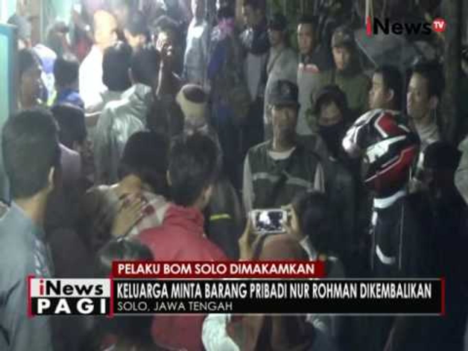 Jenazah pelaku bom Polresta Surakarta dimakamkan tadi malam di Solo - iNews Pagi 12/07