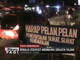 Hindari razia, seorang pengendara jatuh tabrak gerobak pedagang di Palembang - iNews Pagi 18/07