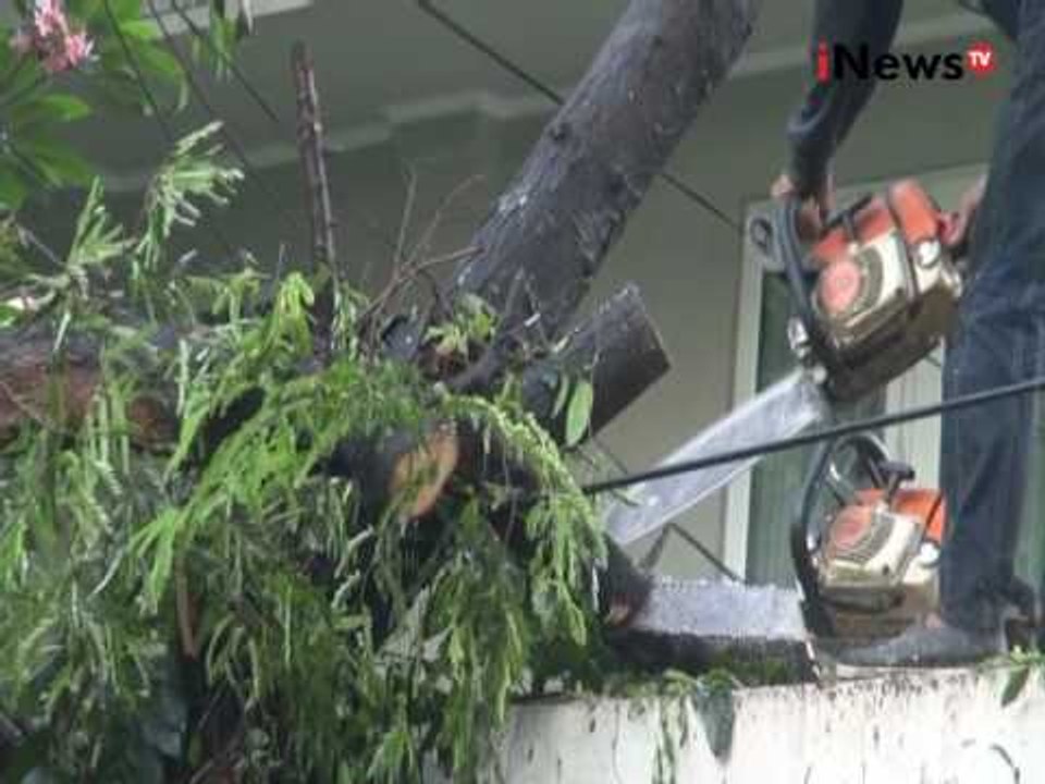 Hujan deras, sejuah pohon besar tumbang dan menima gedung Kedubes Afrika - iNews Malam 20/07