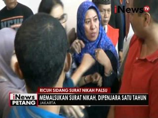 Ricuh sidang surat nikah palsu - iNews Petang 21/07