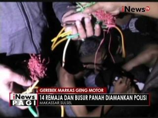 Markas anggota geng motor di Makassar digerebek polisi - iNews Pagi 22/07