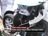 Sebuah mobil rusak parah usai ditabrak kereta di Binjai, Sumut - iNews Petang 01/08