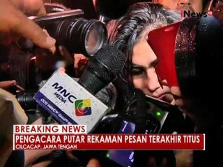 Pengacara Titus putar rekaman pesan terakhir sebelum dieksekusi mati - iNews Breaking News 29/07