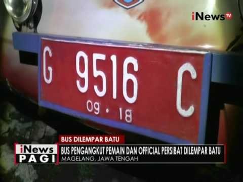 Sebuah bus Persibat Batang dilempari batu oleh orang tak dikenal - iNews Pagi 15/08