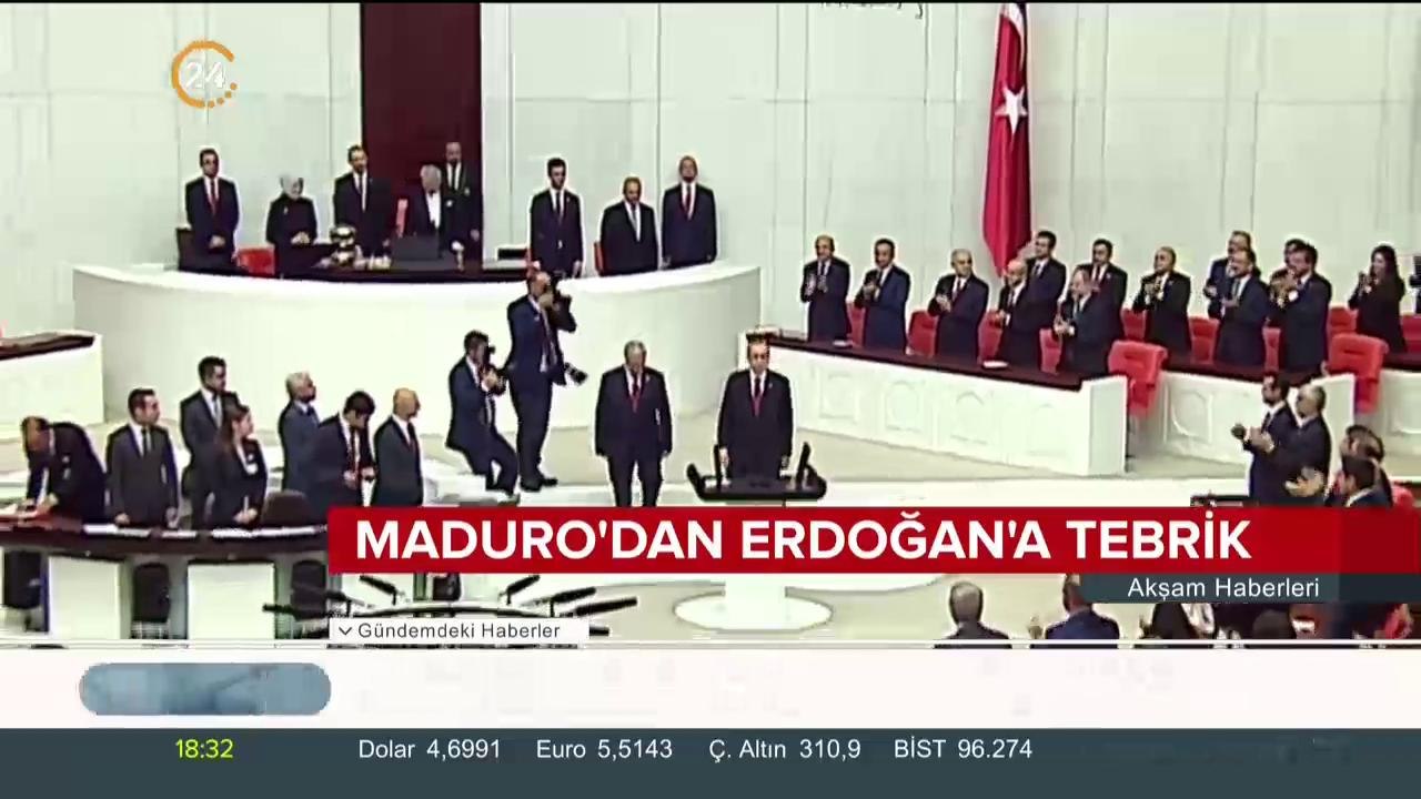 Maduro'dan Erdoğan'a tebrik