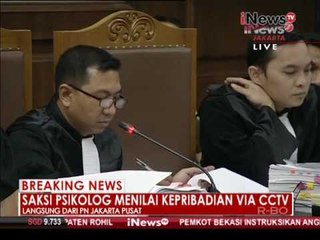 Sidang lanjutan Jessica ke 12, Menghadirkan saksi Psikolog 05 - iNews Breaking News 15/08