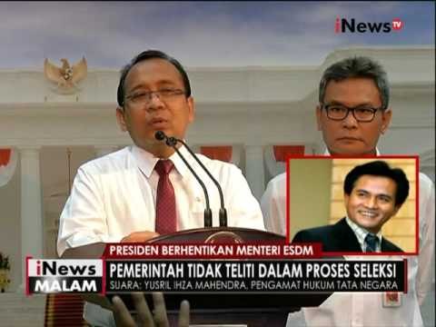 Live by phone : Keterangan Yusril, pengamat hukum terkait Menteri ESDM - iNews Malam 15/08