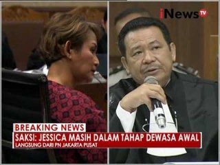Sidang lanjutan Jessica ke 12, Menghadirkan saksi Psikolog 23 - iNews Breaking News 15/08