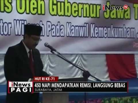 Narapidana di Surabaya dapatkan remisi secara simbolis dari Gubernur Jatim - iNews Pagi 18/08