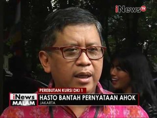Ahok berkata di dukung Megawati, PDI P menyangkal - iNews Malam 18/08