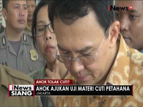 Gubernur Ahok hari ini datangi MK untuk sampaikan keberatan UU Pilkada - iNews Siang 22/08