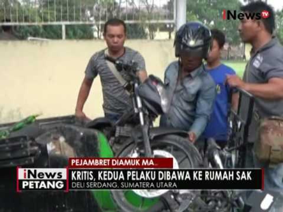 Kedapatan mencuri, 2 pelaku jambret diamuk massa di Deli Serdang - iNews Petang 24/08