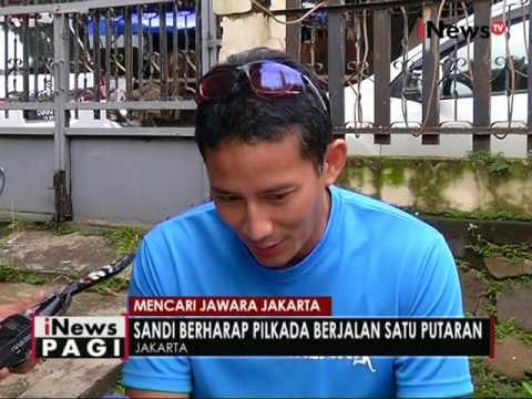 Sandiaga Uno berharap Pilkada DKI berjalan 1 putaran - iNews Pagi 29/08