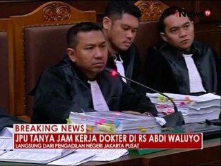 Sidang Jessica ke 15, menghadirkan saksi ahli dokter RS Abdi Waluyo 01 - iNews Breaking News 29/08