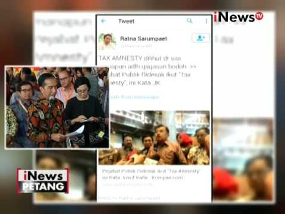 Penjelasan Presiden Jokowi terkait Tax Amnesty yang menjadi kontroversi - iNews Petang 30/08