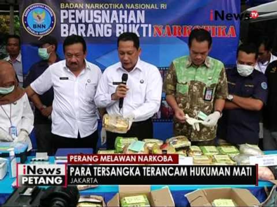 BNN hari ini musnahkan barang bukti 74 Kg sabu dan 88 ribu ekstasi - iNews Petang 31/08