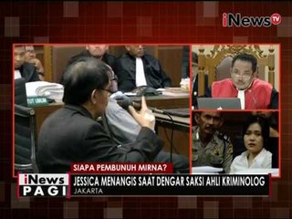 Jessica menangis saat dengar saksi ahli Kriminolog - iNews Pagi 02/09