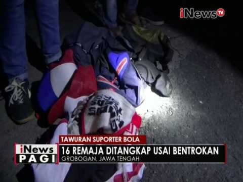 Belasan pendukung klub bola Purwodadi ditangkap usai lakukan tawuran - iNews Pagi 05/09