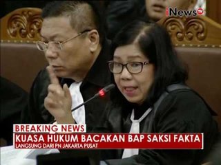 Sidang Jessica ke 19, hadirkan saksi fakta kejadian 07 - iNews Breaking News 07/09