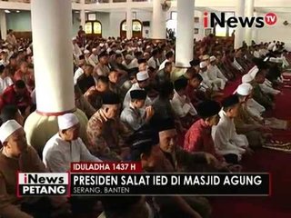 Скачать видео: Presiden sholat Ied di masjid agung Serang, Banten - iNews Petang 12/09