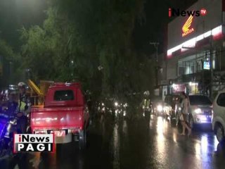 Hujan deras guyur Bandung, 1 pohon tumbang dan membuat kemacetan panjang - iNews Pagi 16/09