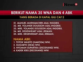 Daftar nama 35 WNA dan 4 ABK yang berada dikapal meledak di Bali - iNews Siang 16/09
