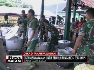 Dapur Makorem Garut distribusikan makanan ke beberapa posko banjir bandang - iNews Malam 25/09