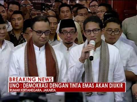 Deklarasi Sandiaga Uno dan Anies Baswedan oleh partai Gerindra & PKS - Breaking News 23/09
