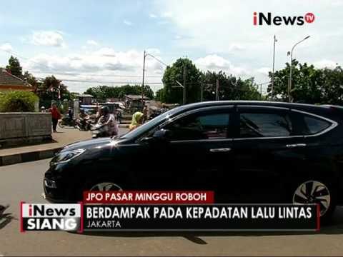 Pasca ambruknya JPO, warga menyebrang dengan tidak beraturan - iNews Siang 27/09