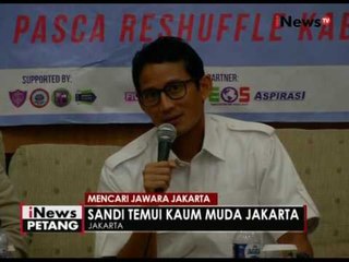 Penciptaan lapangan kerja, salah satu strategi Sandiaga Uno menang Pilkada - iNews Petang 27/09
