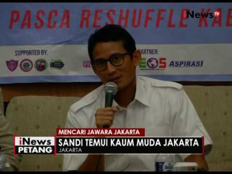 Penciptaan lapangan kerja, salah satu strategi Sandiaga Uno menang Pilkada - iNews Petang 27/09