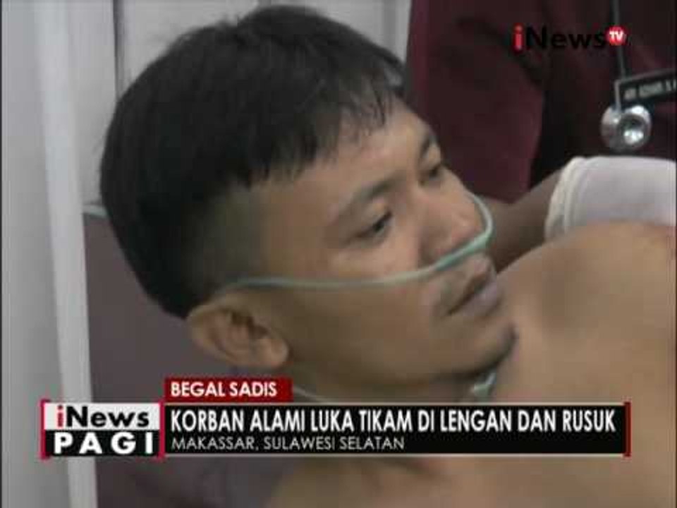 Seorang pria ditikam oleh komplotan begal sadis di Makassar - iNews Pagi 28/09