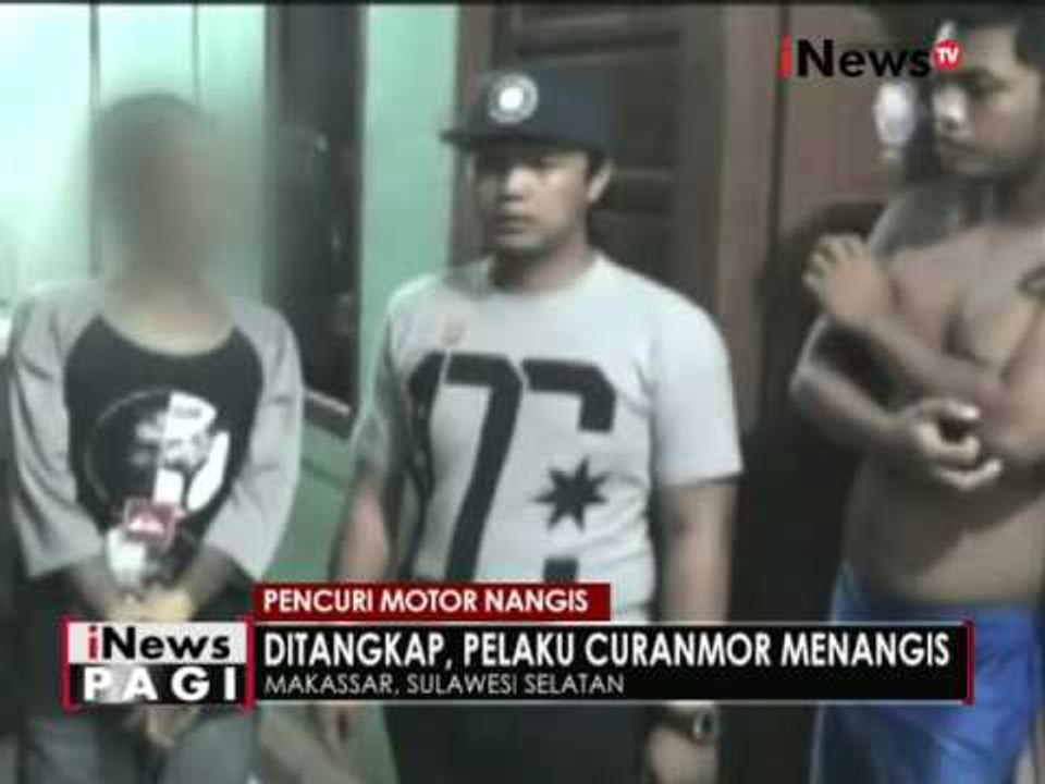 Seorang remaja pelaku pencurian motor yang kejam, menangis saat ditangkap Polisi - iNews Pagi 30/09