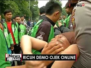 Live Report : Prilita Septiviani, Ricuh demo ojek online - iNews Petang 03/10