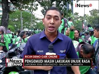 Live Report : Rivki Suratinoyo, Ricuh demo ojek online - iNews Petang 03/10
