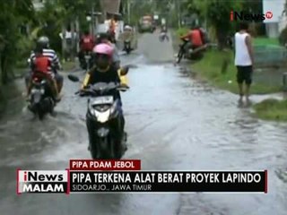 Sambungan pipa PDAM di Sidoarjo jebol, ribuan saluran air bersih terhambat - iNews Malam 04/10