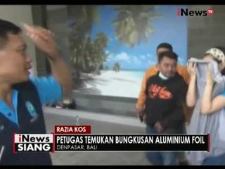 BNNP Bali razia kos - kosan dan temukan aluminium foil - iNews Siang 06/10