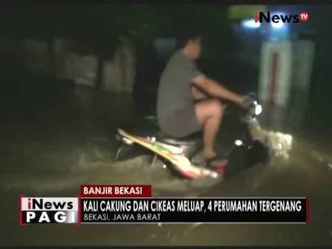 Kali cakung dan cikeas meluap, ratusan rumah di Bekasi terendam banjir - iNews Pagi 25/10