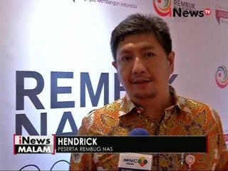 Dalam rangka mencermati 2 tahun Jokowi & JK, 700 peserta hadiri Rembuk Nasional - iNews Malam 24/10