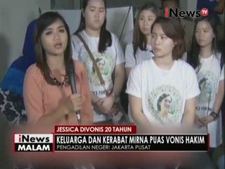 Pendapat teman dekat dan sepupu Alm Mirna terkait vonis 20 tahun Jessica - iNews Malam 27/10