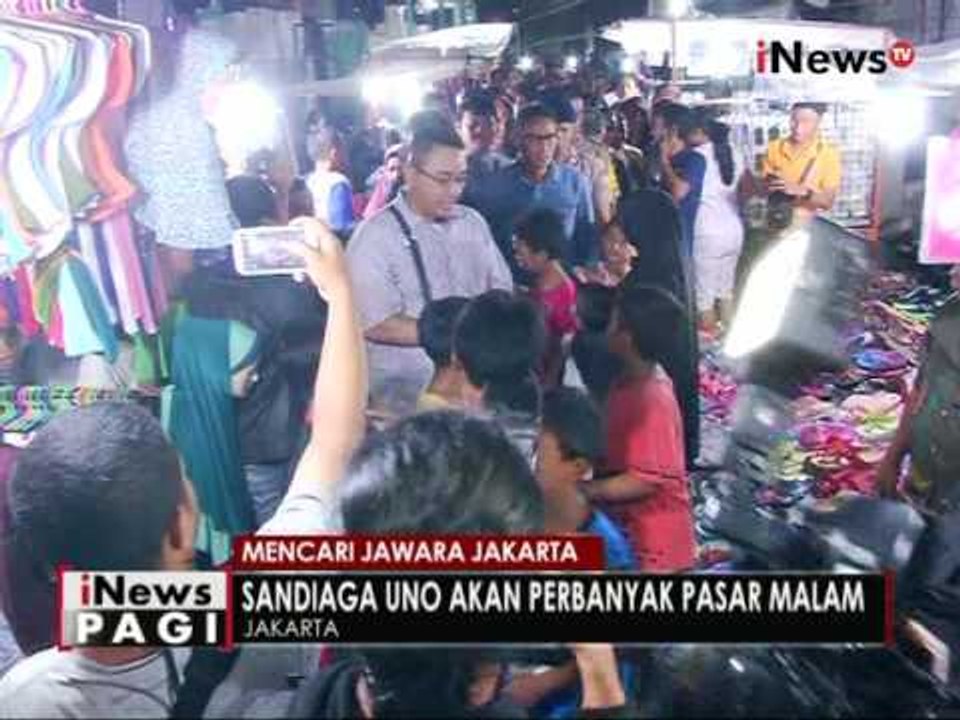 Jika dipercaya sebagai Gubernur, Sandiaga Uno janji akan perbanyak pasar malam - iNews Pagi 01/11