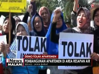 Pembangunan apartemen di area resapan air di tolak warga - iNews Malam 30/10