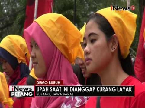 Buruh di Subang, Jabar berdemo tuntut kenaikan upah yang masih rendah - iNews Petang 03/11