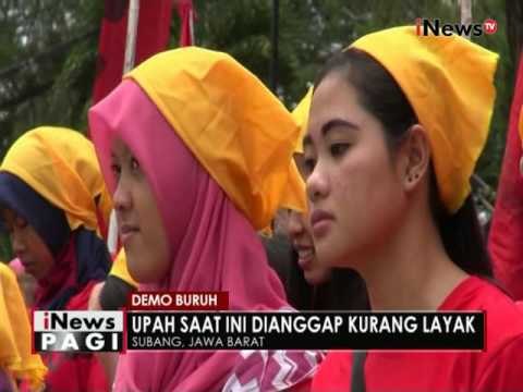 Ratusan buruh gelar demo di depan kantor dinas ketenagakerjaan Subang - iNews Pagi 04/11